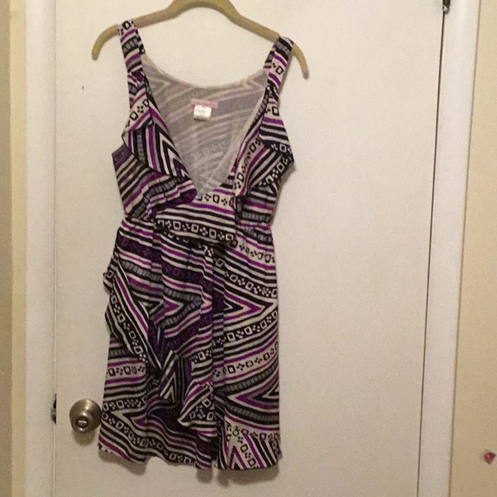 Wet seal Purple/black mini dress L